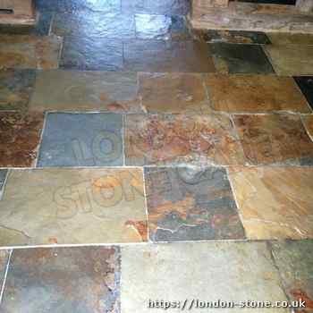 Slate Floor Restoration servicing London - How do you make slate black again Image displaying Slate Floor Polishing in London
